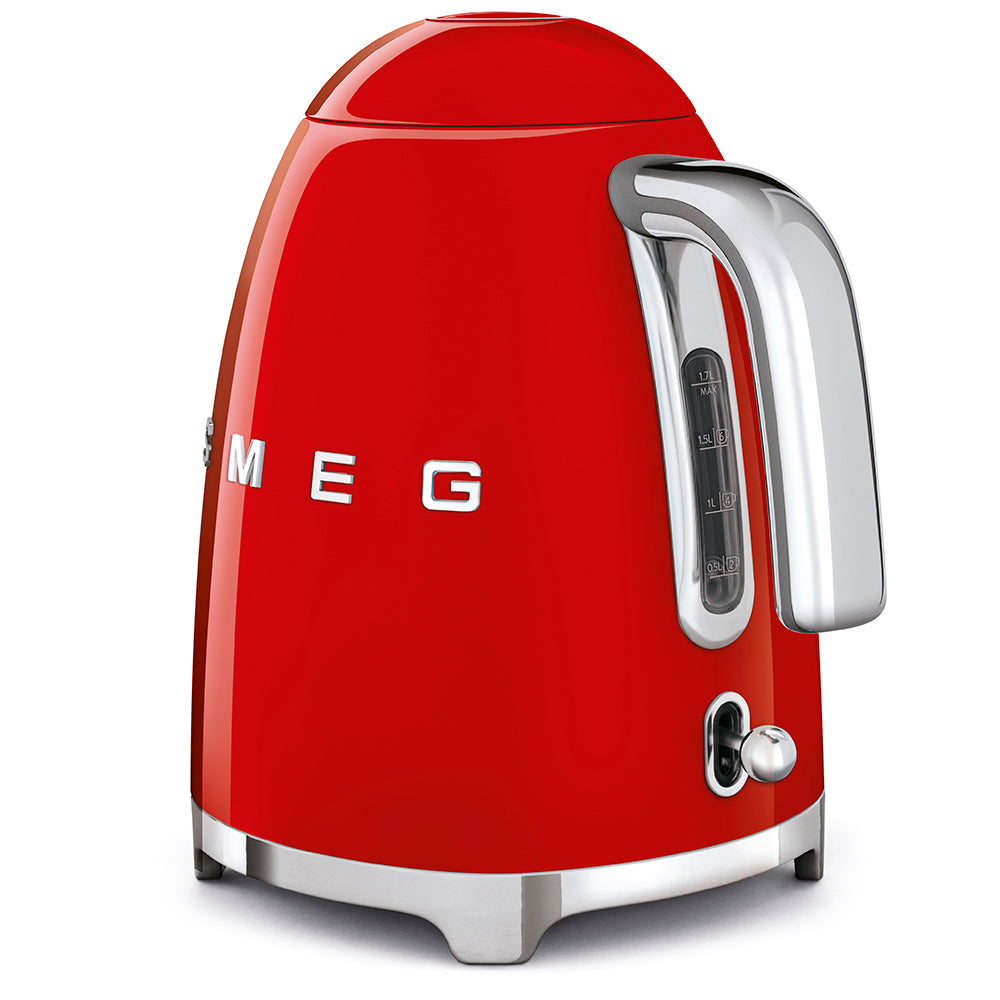SMEG 1.7L Kettle Red Retro 50's + 4-Slice Toaster + Citrus Juicer