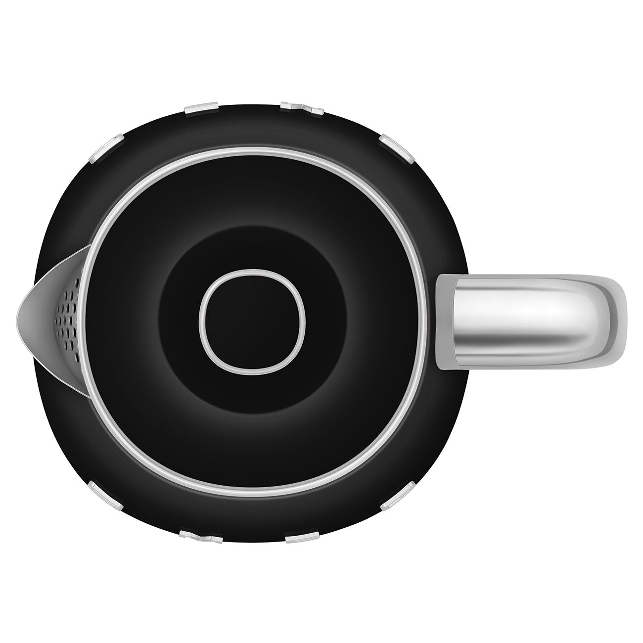 SMEG 0.8L Mini Kettle Black Retro 50's