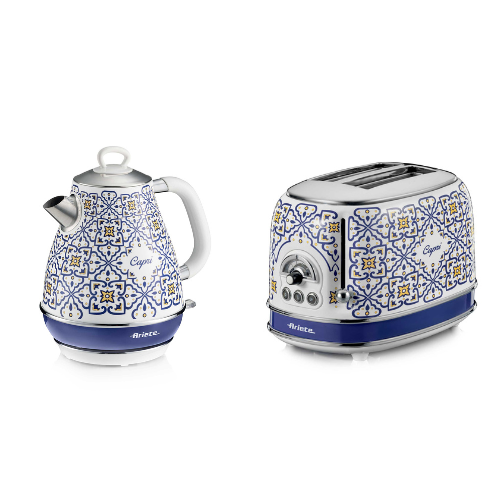 PACK ARIETE Breakfast Capri Vintage Kettle 1.7L + ARIETE Vintage Capri 2-Slice Toaster