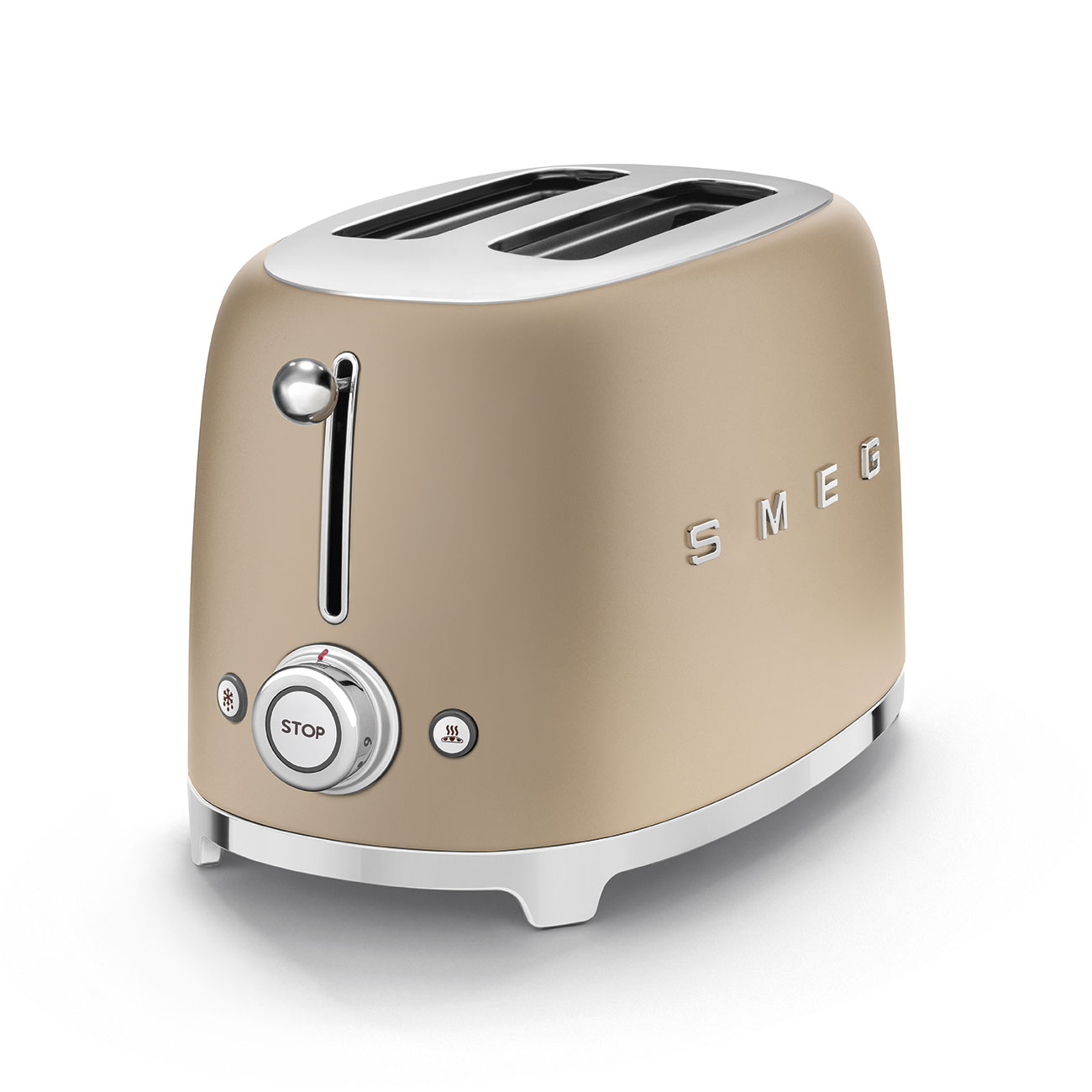SMEG 2-Slice Toaster Champagne (Matte) Retro 50's