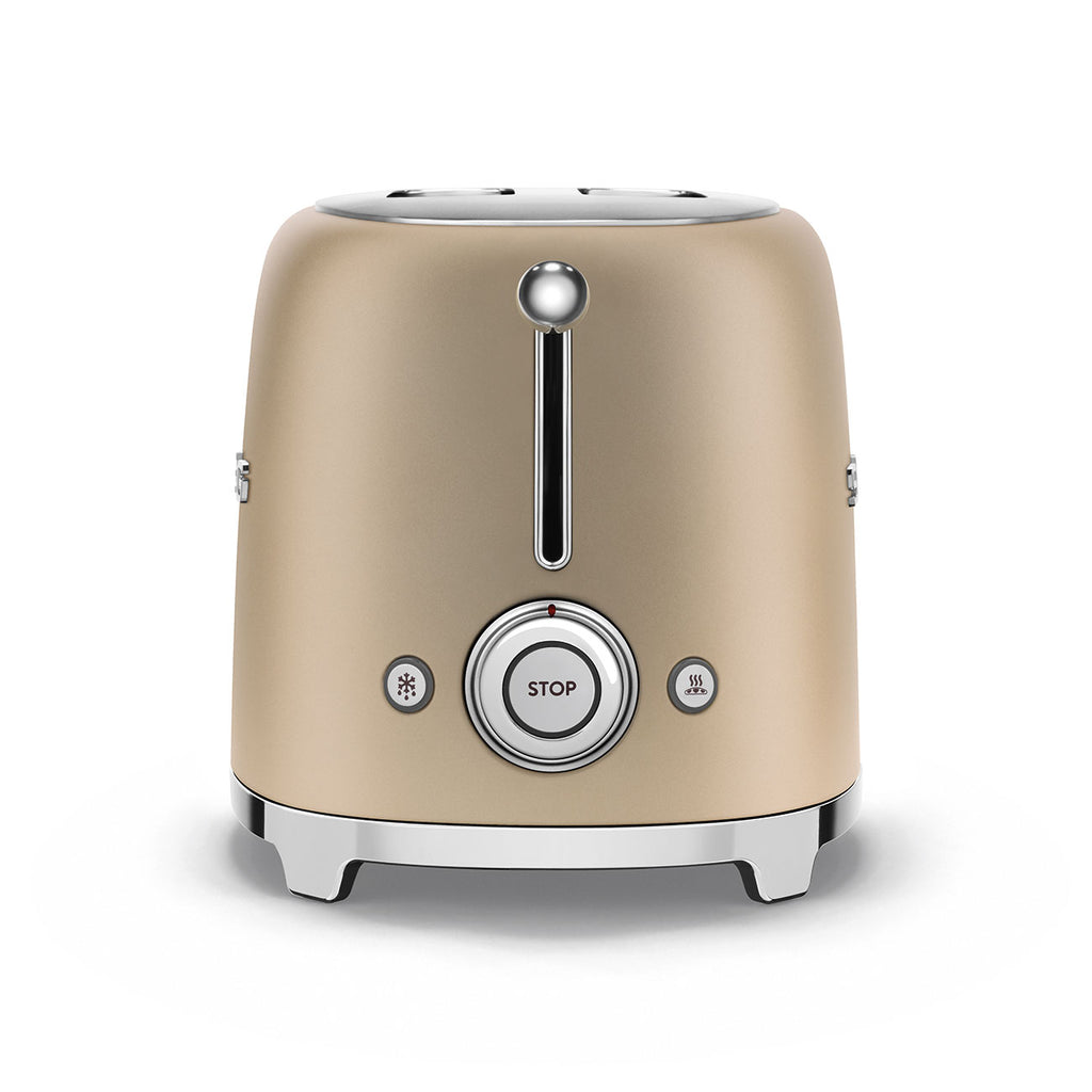 SMEG 2-Slice Toaster Champagne (Matte) Retro 50's