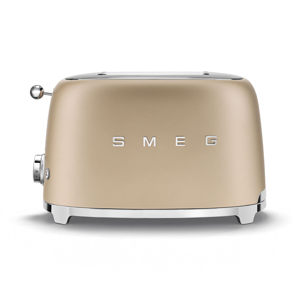 SMEG 2-Slice Toaster Champagne (Matte) Retro 50's