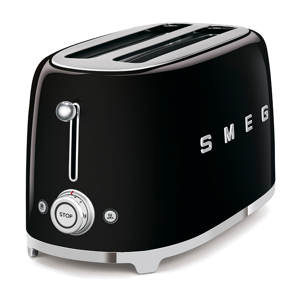 SMEG 4-Slice Toaster Black Retro 50's