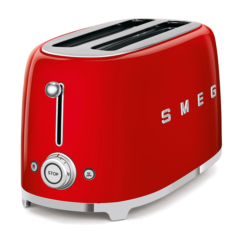 SMEG 1.7L Kettle Red Retro 50's + 4-Slice Toaster + Citrus Juicer