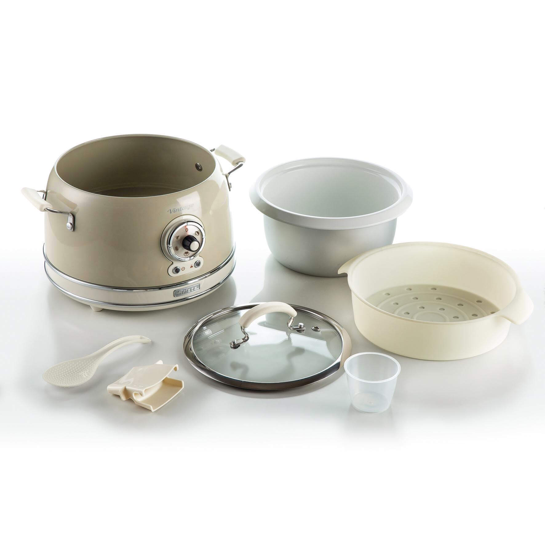 ARIETE Vintage Rice Cooker & Slow Cooker 3.5L Beige