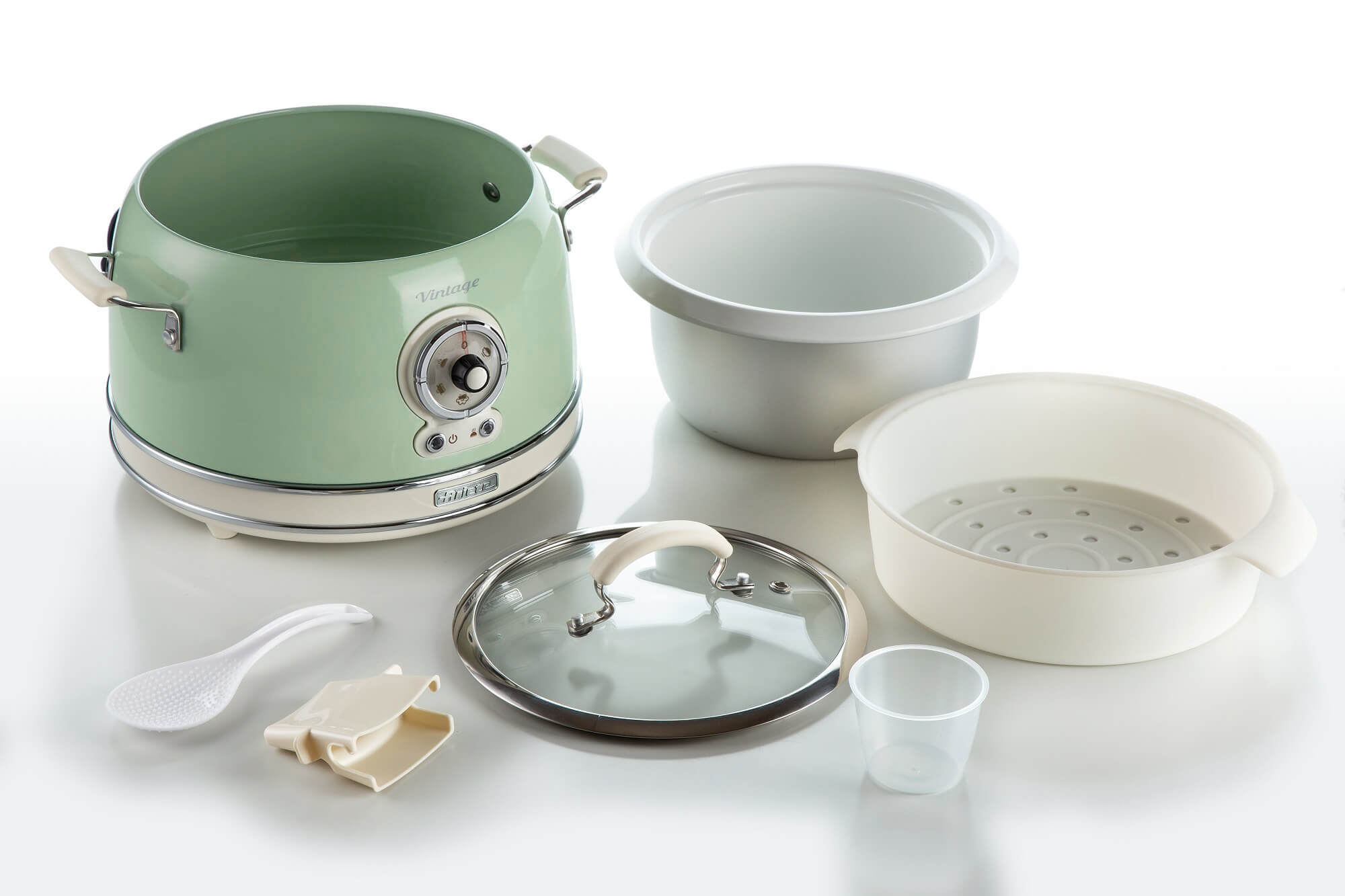 ARIETE Vintage Rice Cooker & Slow Cooker 3.5L Green