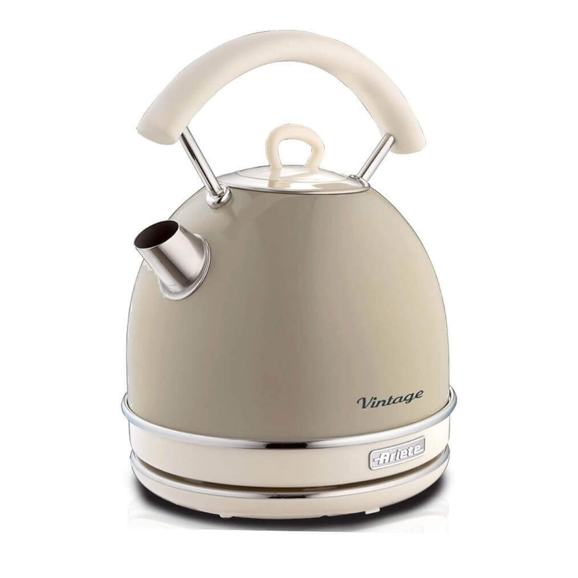 ARIETE Vintage Electric Kettle 1.7L Stainless Steel Beige