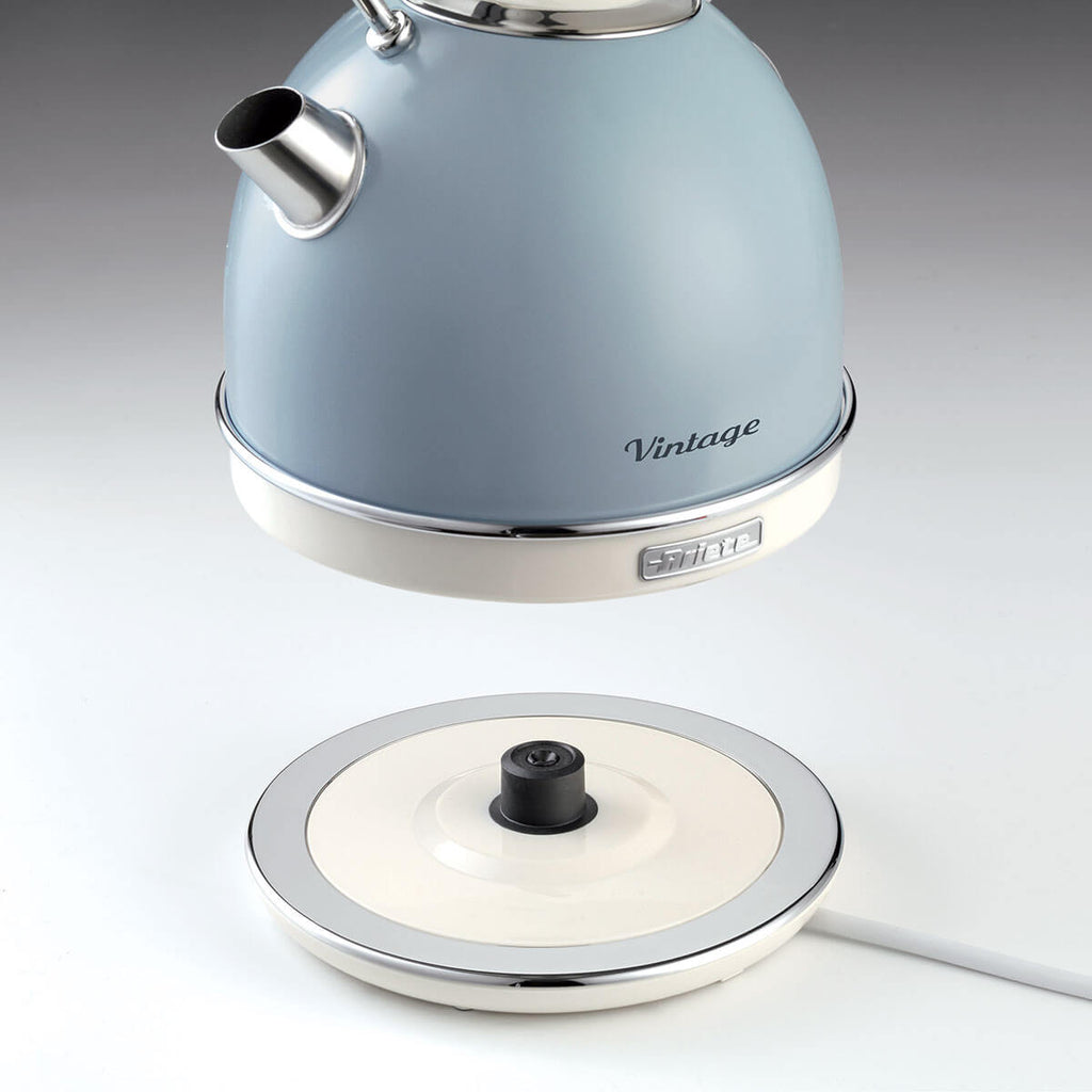 ARIETE Vintage Electric Kettle 1.7L Stainless Steel Blue