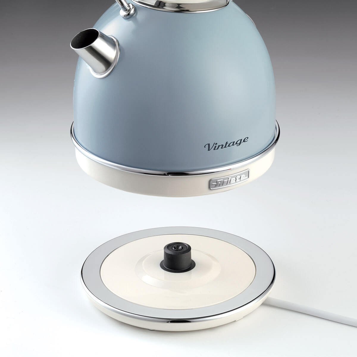 ARIETE Vintage Electric Kettle 1.7L Stainless Steel Blue
