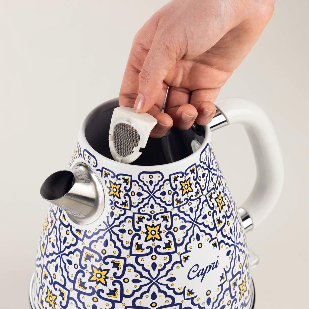 ARIETE Capri Vintage Kettle 1.7L Mediterranean Design + ARIETE Vintage Capri 4-Slice Toaster Mediterranean Design