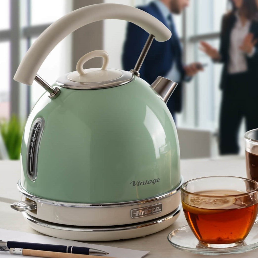 ARIETE Vintage Electric Kettle 1.7L Vintage Steel Green