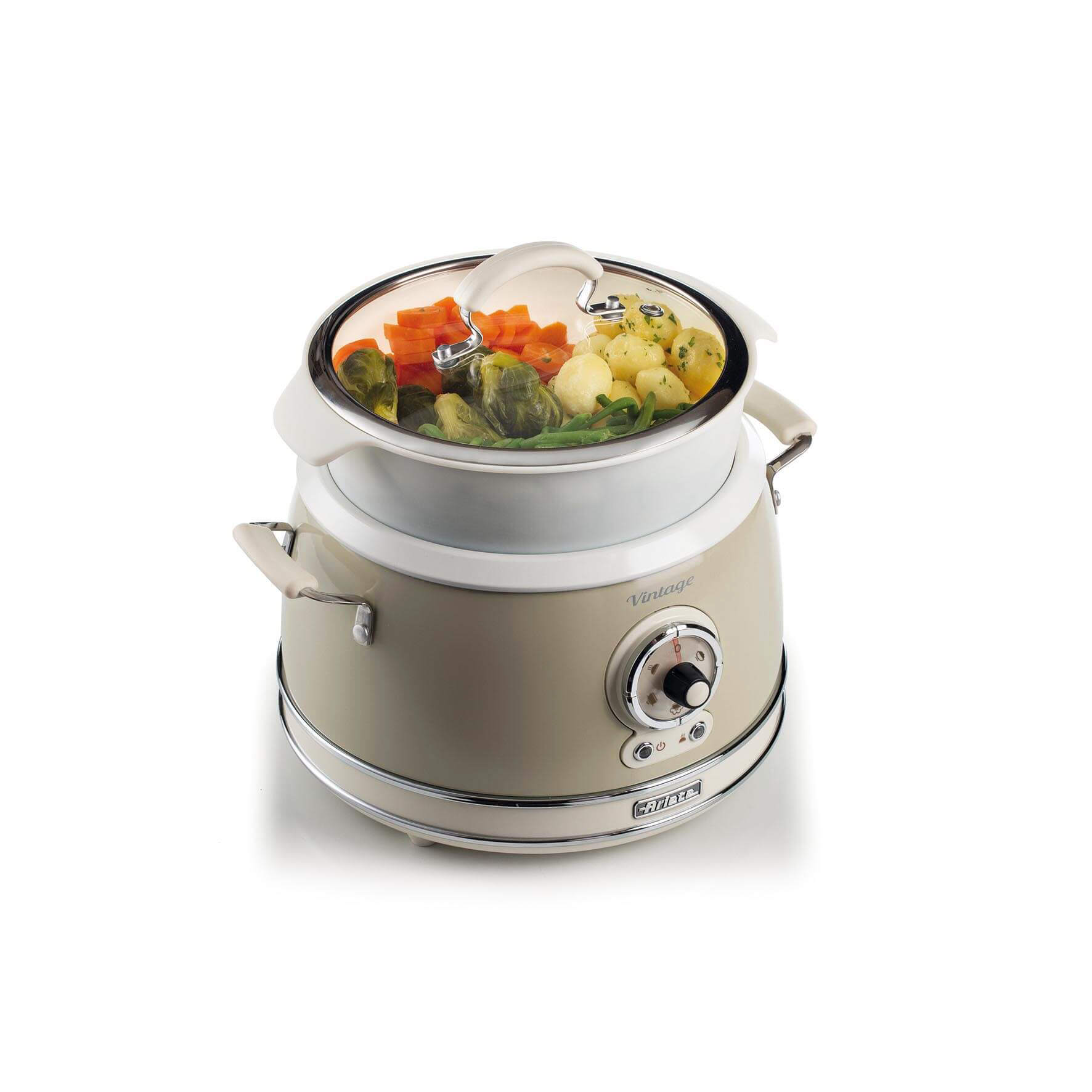 ARIETE Vintage Rice Cooker & Slow Cooker 3.5L Beige