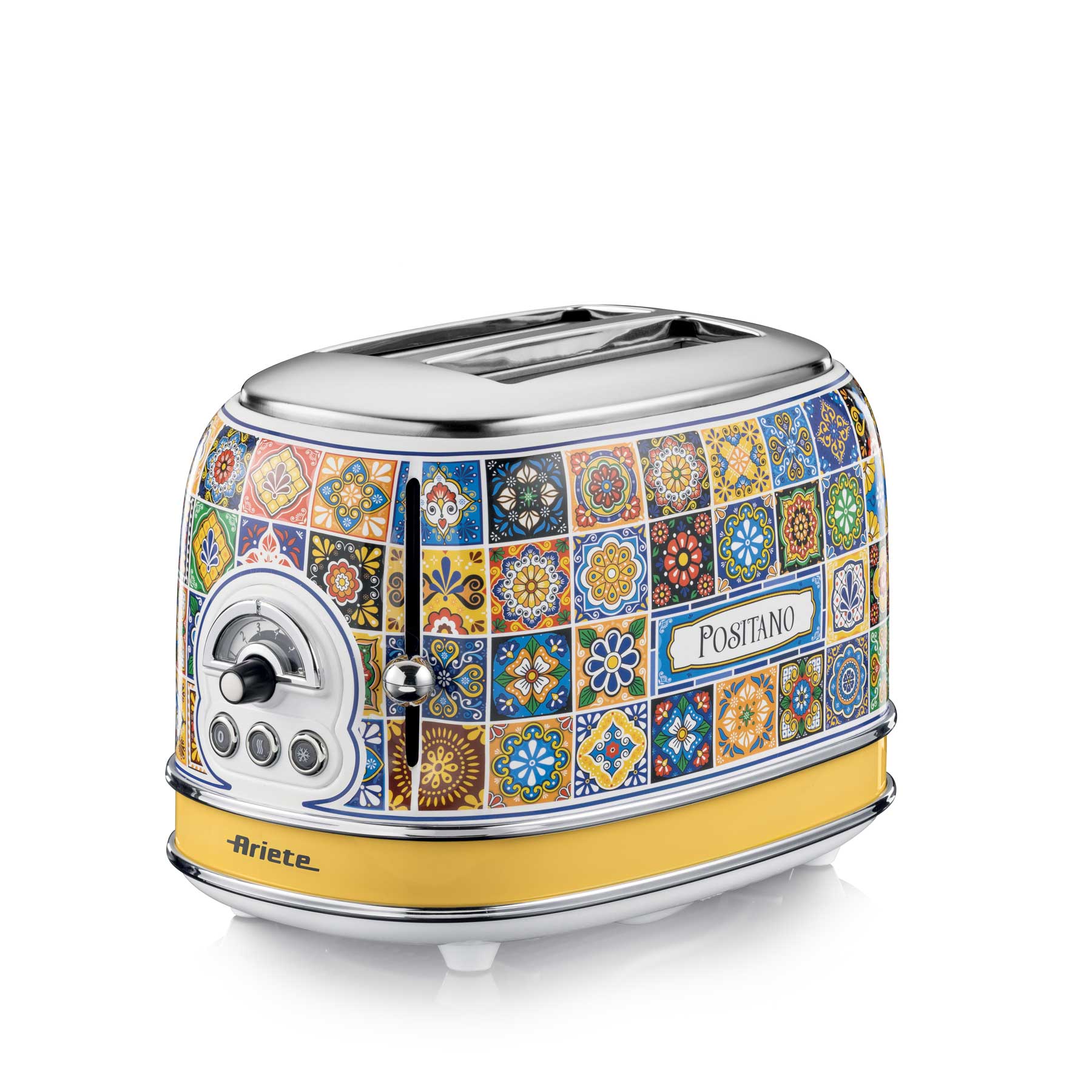 PACK ARIETE Positano Vintage Kettle 1.7L Mediterranean Design + 2-Slice Toaster + Juicer