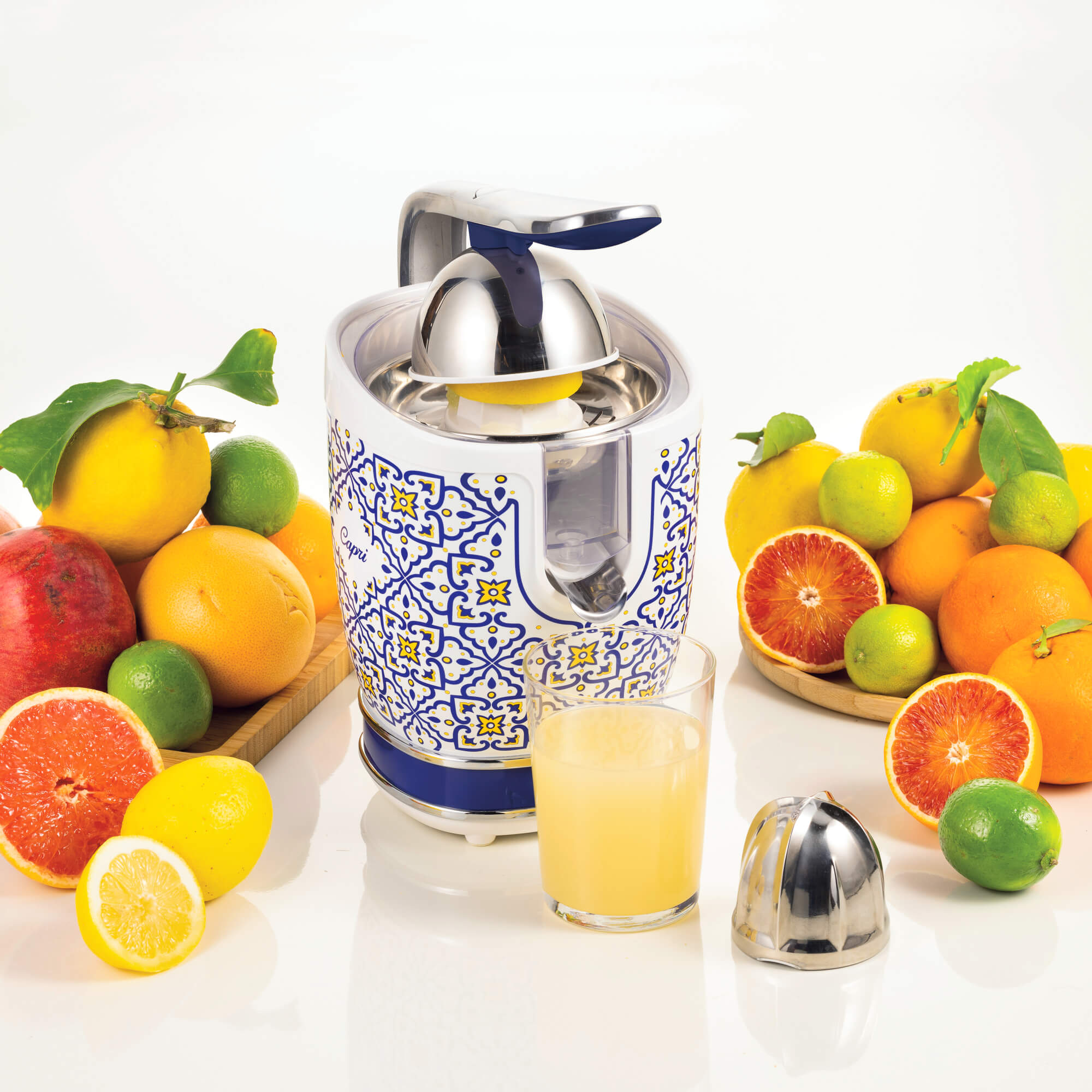ARIETE Capri Vintage Kettle 1.7L Mediterranean Design + 4-Slice Toaster + Juicer