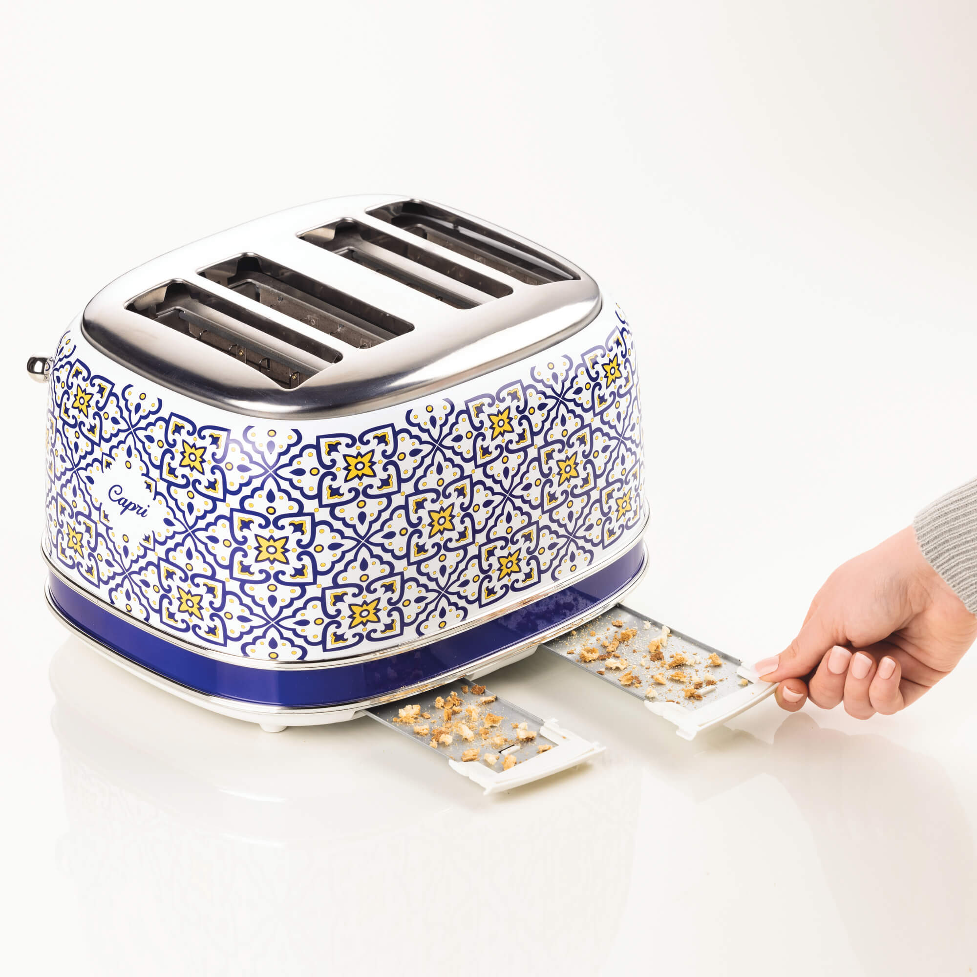 ARIETE Capri Vintage Kettle 1.7L Mediterranean Design + 4-Slice Toaster + Juicer
