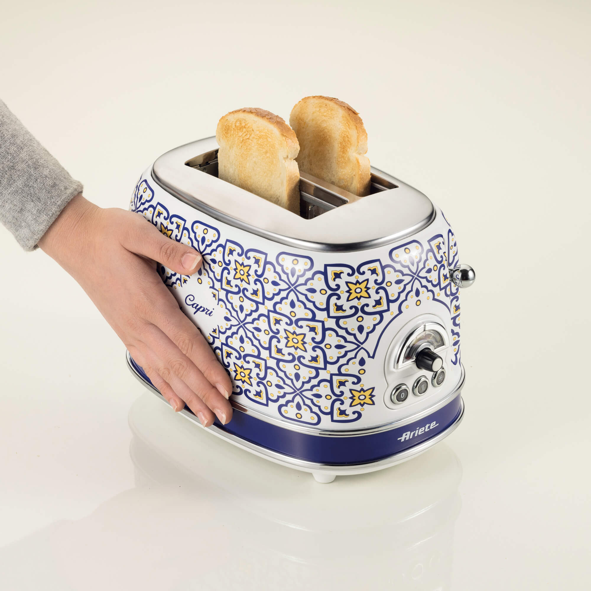 ARIETE Vintage Capri 2-Slice Toaster Mediterranean Design