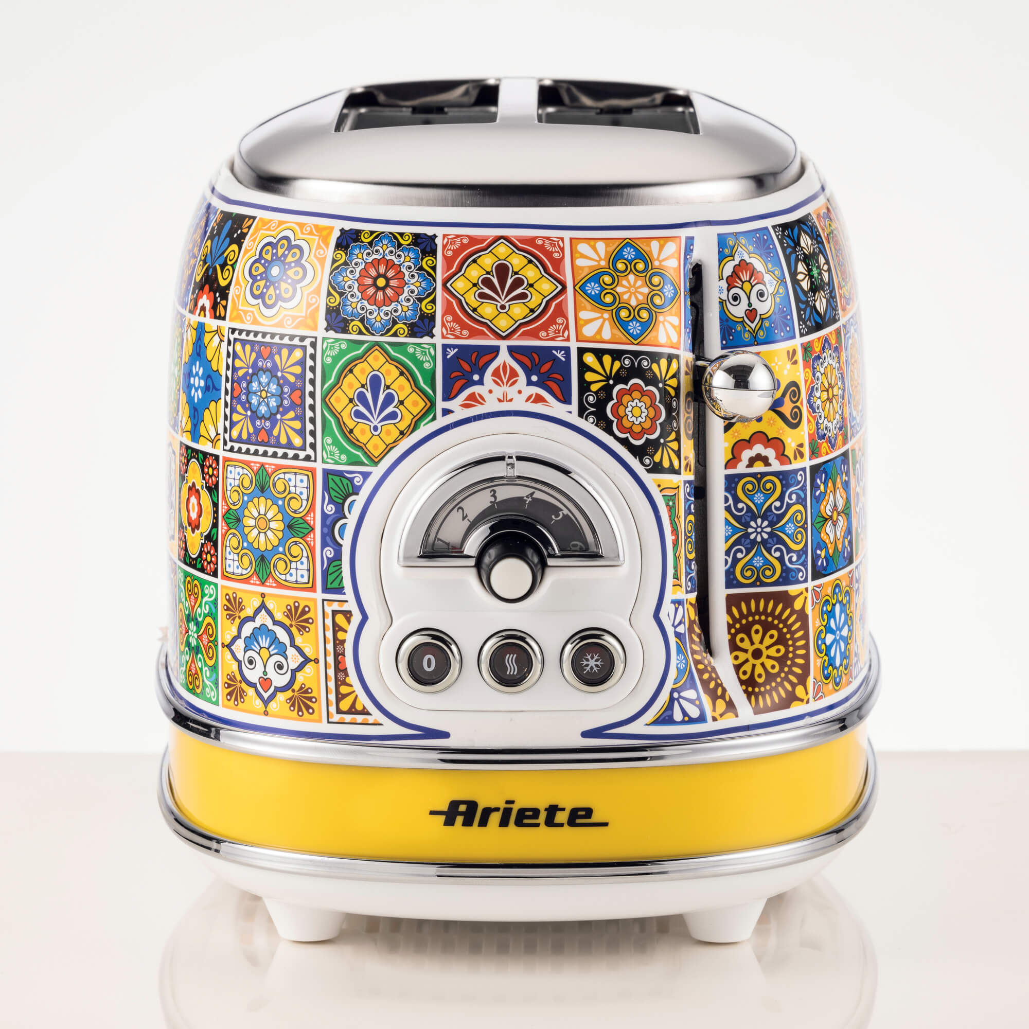 PACK ARIETE Positano Vintage Kettle 1.7L Mediterranean Design + 2-Slice Toaster + Juicer