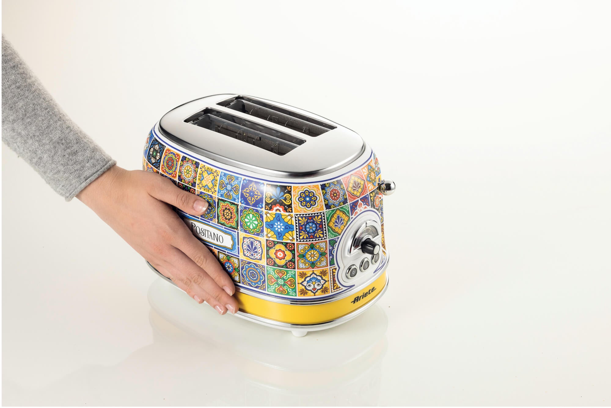 PACK ARIETE Positano Vintage Kettle 1.7L Mediterranean Design + 2-Slice Toaster + Juicer