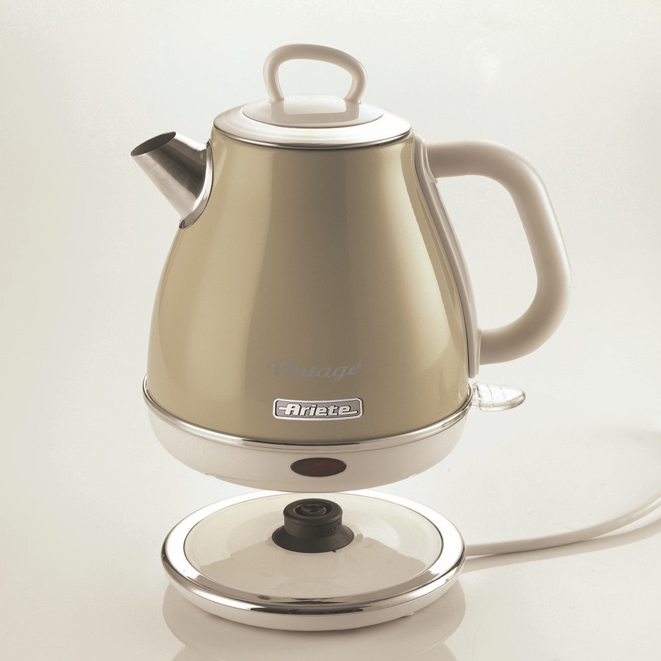 ARIETE Vintage 1L Kettle Beige Pear Shape
